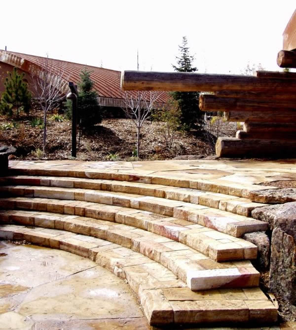 Charles Seha Professional Landscape Designer in Rochester, Minnesota -  Home exterior stone steps and walkways