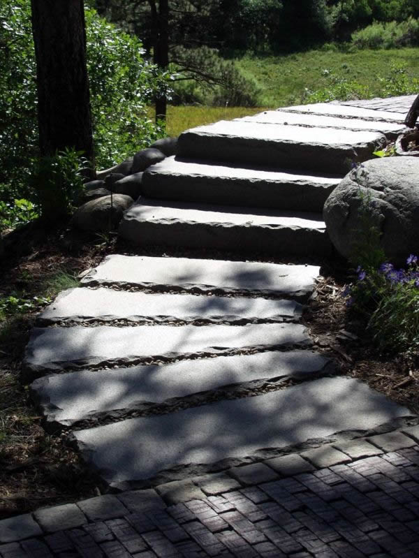 Charles Seha Professional Landscape Designer in Rochester, Minnesota -  Home exterior stone steps and walkways