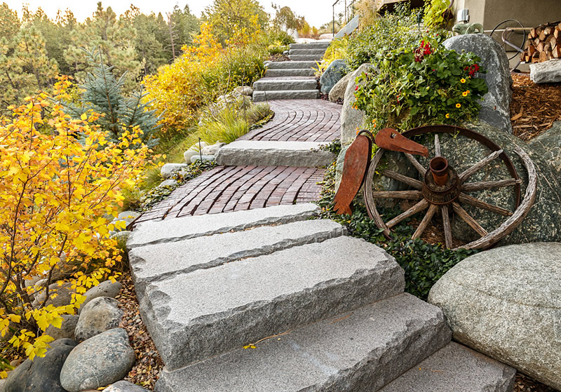 Charles Seha Professional Landscape Designer in Rochester, Minnesota -  Home exterior stone steps and walkways